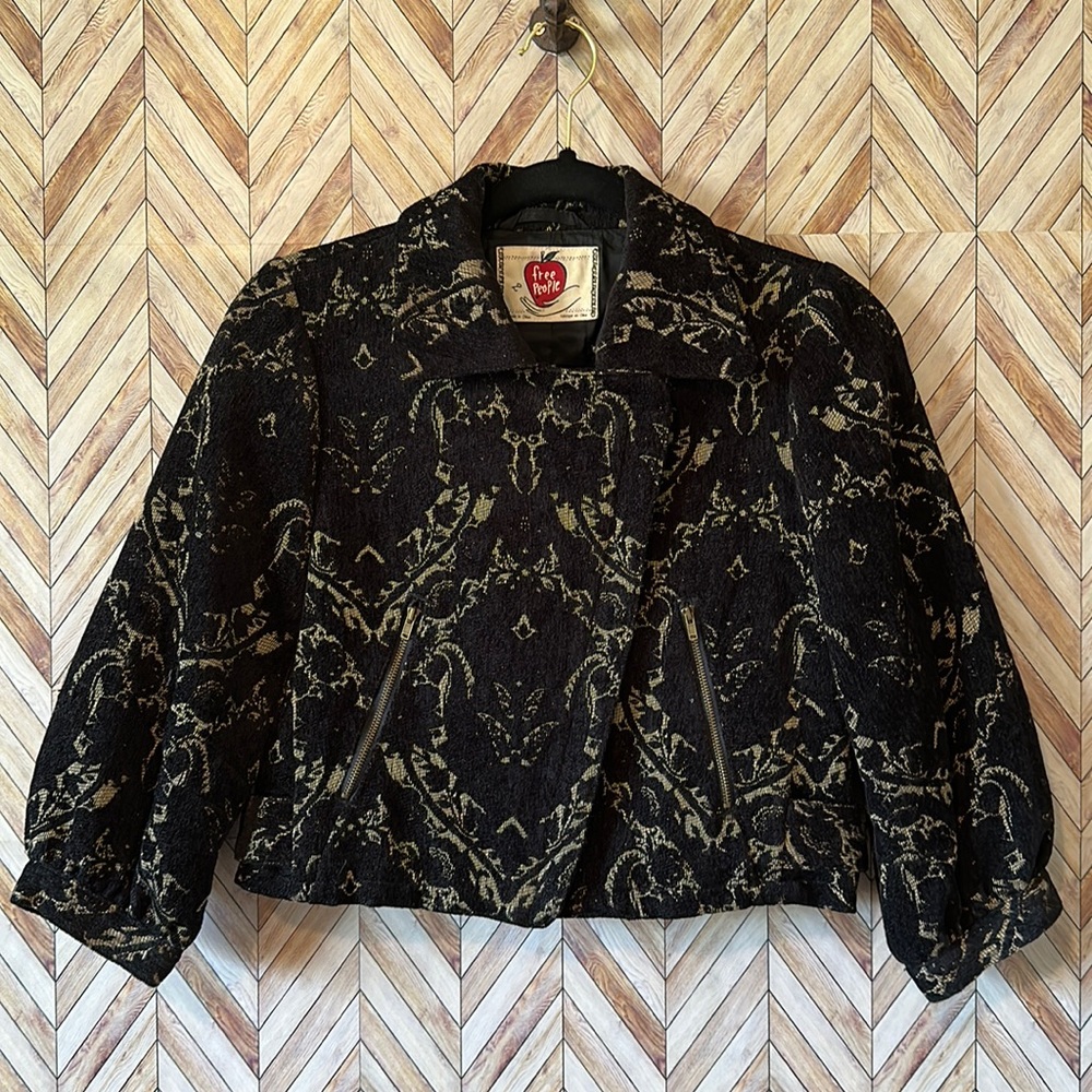 Free People Bolero Style Zippered Jacket Women’s Small